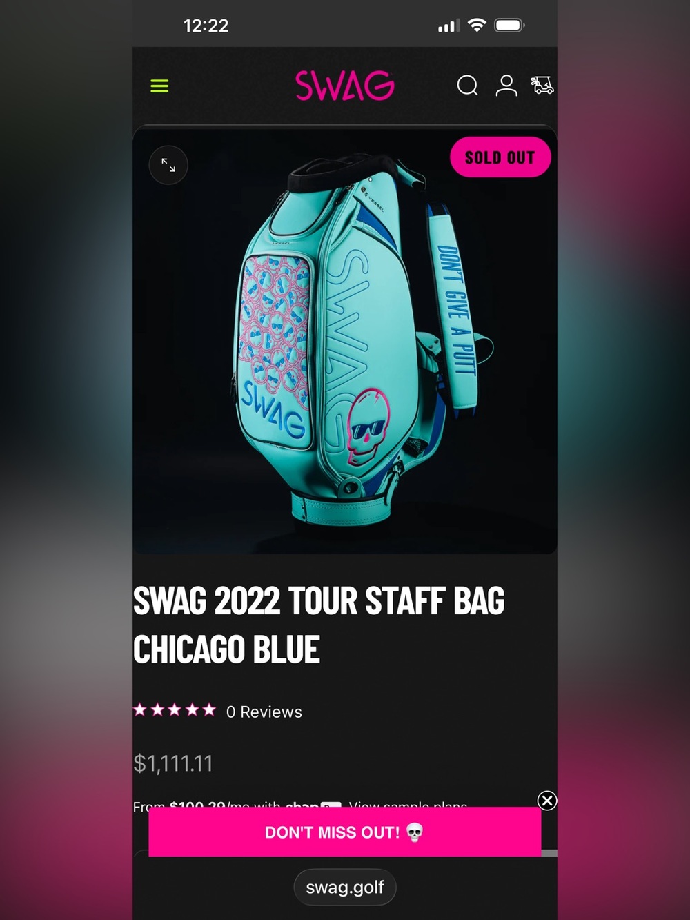 Swag Golf Bag